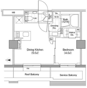 ザ・パークハビオ新宿 525 間取り図