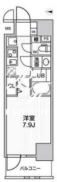 ルーツ菊川 603 間取り図
