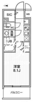 ルーツ菊川 604 間取り図