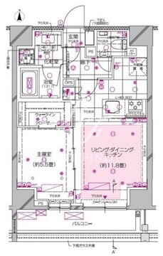 ピアース南麻布 802 間取り図