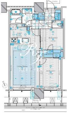 ブランズタワー芝浦 703 間取り図