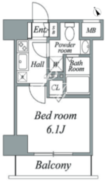 ログ品川サーフサイド 1003 間取り図