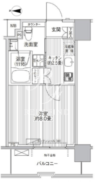 コスモグランス南品川 702 間取り図