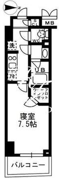 レジディア亀戸 407 間取り図