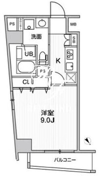 ルーツ東長崎 502 間取り図