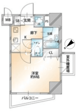 コンシェリア新橋 601 間取り図