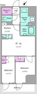 レジディア中目黒3 904 間取り図