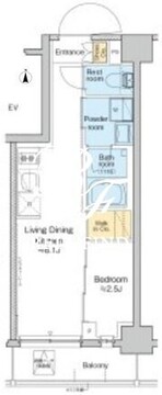 プラウドフラット西日暮里ディアージュ 208 間取り図
