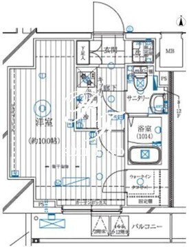 レガリス亀戸 1306 間取り図