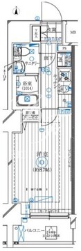 レガリス亀戸 204 間取り図