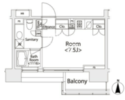 カスタリア戸越 206 間取り図