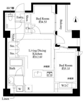 343レジデンス品川 204 間取り図