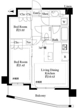 343レジデンス品川 402 間取り図