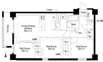 343レジデンス品川 403 間取り図