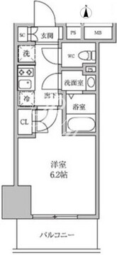 レジディア蒲田4 210 間取り図