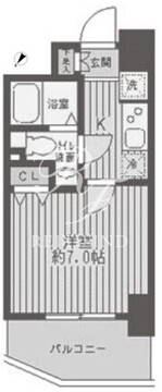レジディア蒲田 506 間取り図