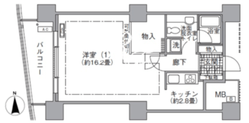 アクティ汐留 1513 間取り図