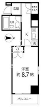 ハイリーフ芝大門 208 間取り図
