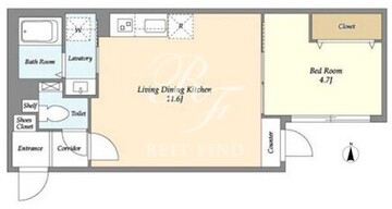 ウェルスクエア三軒茶屋2 303 間取り図