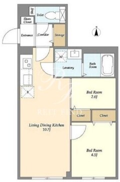 ウェルスクエア三軒茶屋2 301 間取り図