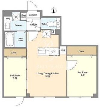 ウェルスクエア三軒茶屋2 101 間取り図