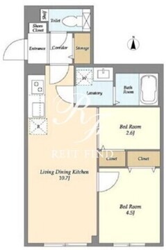 ウェルスクエア三軒茶屋2 201 間取り図