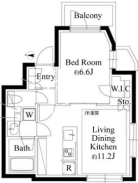 343レジデンス目黒1 304 間取り図