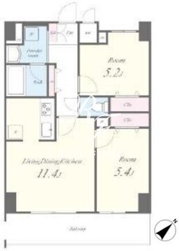 リーフガーデン東日暮里 502 間取り図