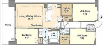 ドゥーエ町屋 203 間取り図