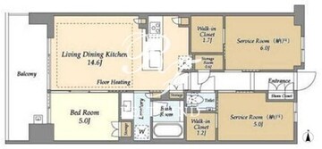ドゥーエ町屋 204 間取り図