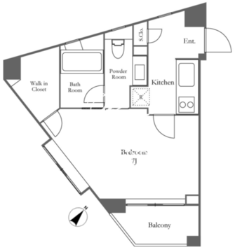 KDXレジデンス麻布仙台坂 103 間取り図