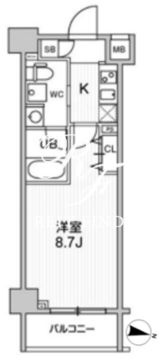 ジェノヴィア三ノ輪スカイガーデン 402 間取り図