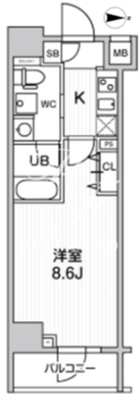 ジェノヴィア三ノ輪スカイガーデン 506 間取り図