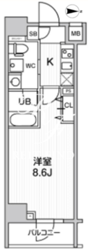 ジェノヴィア三ノ輪スカイガーデン 606 間取り図