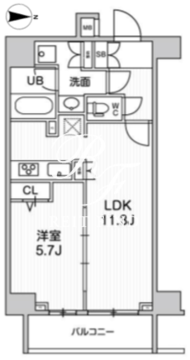 ジェノヴィア三ノ輪スカイガーデン 1004 間取り図