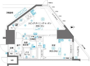ズーム駒込 403 間取り図