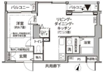 東雲キャナルコートCODAN 11-620 間取り図