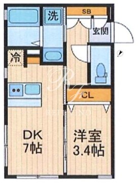 ダイキデュオ目黒 201 間取り図