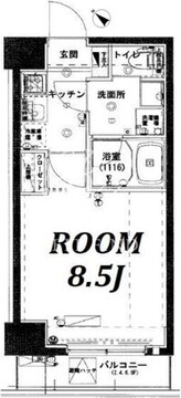 ロメック月島 204 間取り図