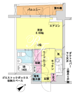 HF八丁堀レジデンス2 506 間取り図