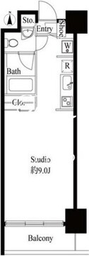 グレンパーク秋葉原イースト 802 間取り図