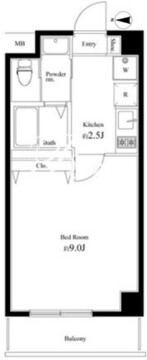 グラウンデュークス本所 302 間取り図