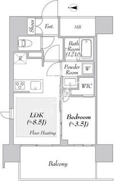 ネベル赤羽 804 間取り図