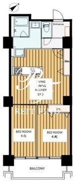 六本木ビュータワー 1804 間取り図
