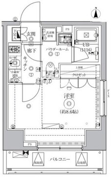 ドムススタイル高田馬場 503 間取り図