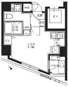 エスレジデンス池袋ノルテ 401 間取り図