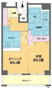 カスタリア新富町3 1201 間取り図