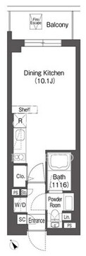 コンフォリア上目黒 504 間取り図
