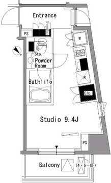 パークアクシス新板橋ウエスト 603 間取り図