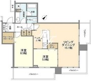 リガーレ日本橋人形町 2204 間取り図